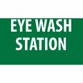 National Marker Co NMC Sign, Eye Wash Station, 7in X 10in, White/Green M441R